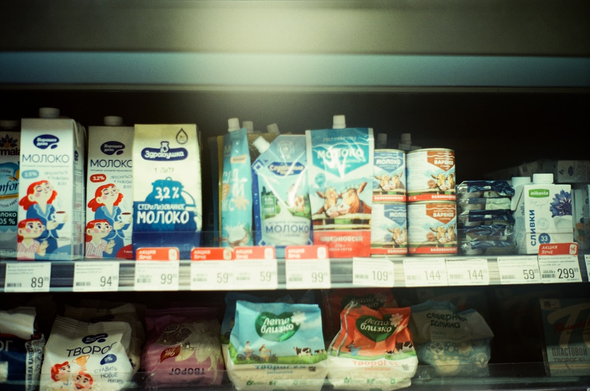 Calcium-rich dairy products